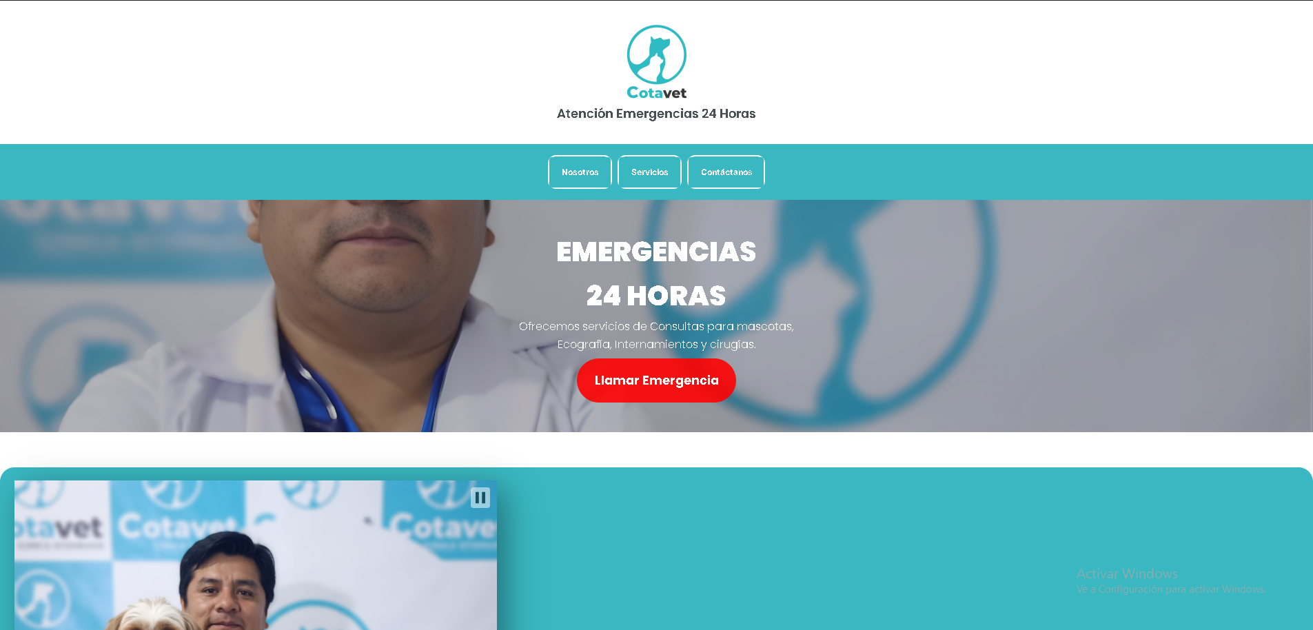 Proyecto Cotavet - Plataforma Web Veterinaria desarrollado por MHDevsPeru