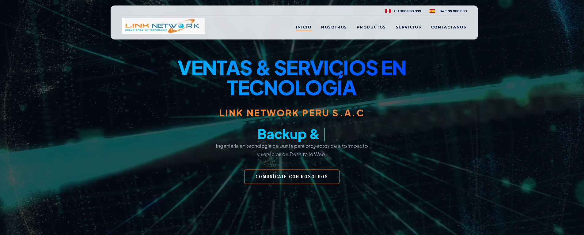 Proyecto LinkNetwork Perú SAC - Desarrollo Web Empresarial desarrollado por MHDevsPeru
